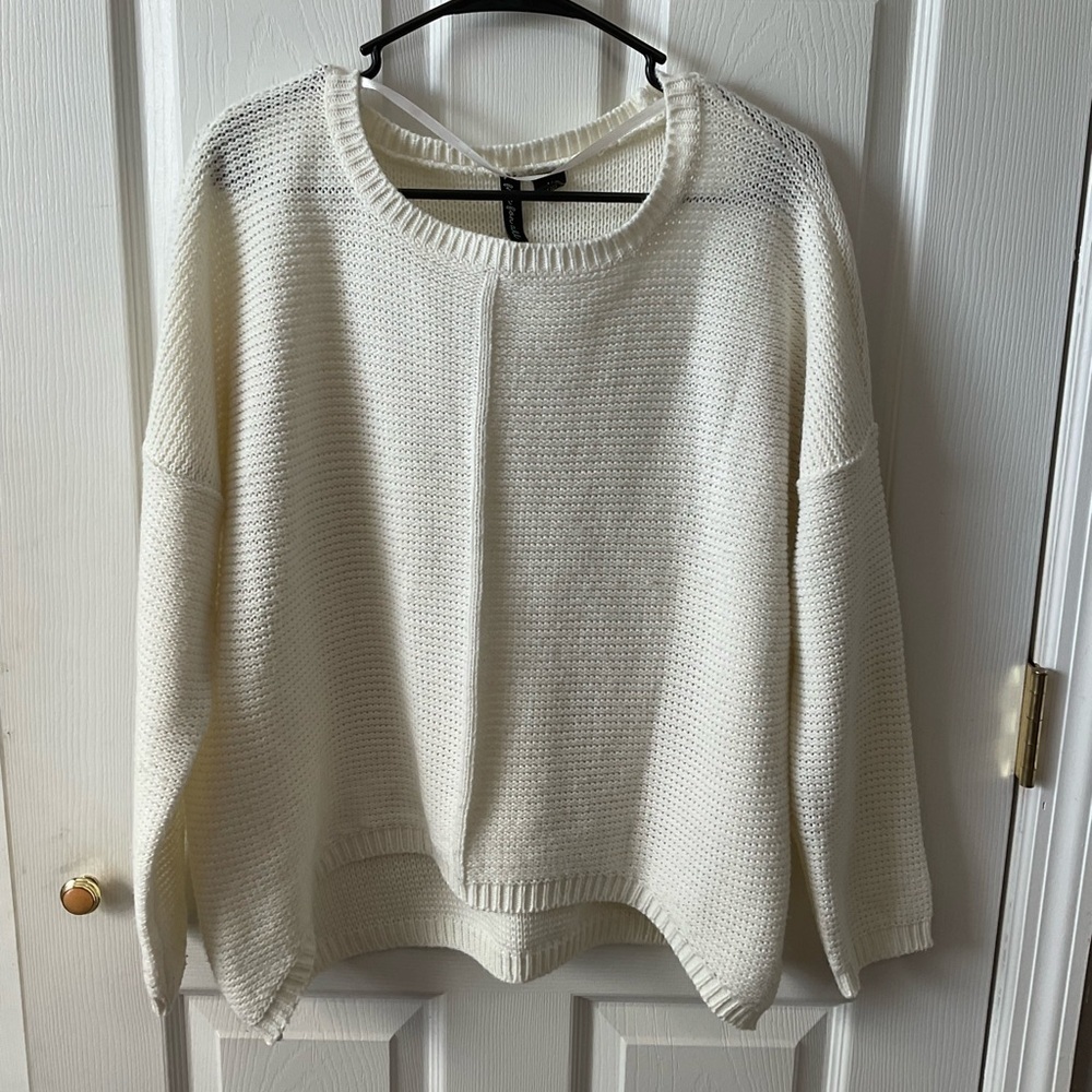 Free for all cream sweater. Size M